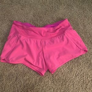 NWOT lululemon sonic pink 4” speed up shorts